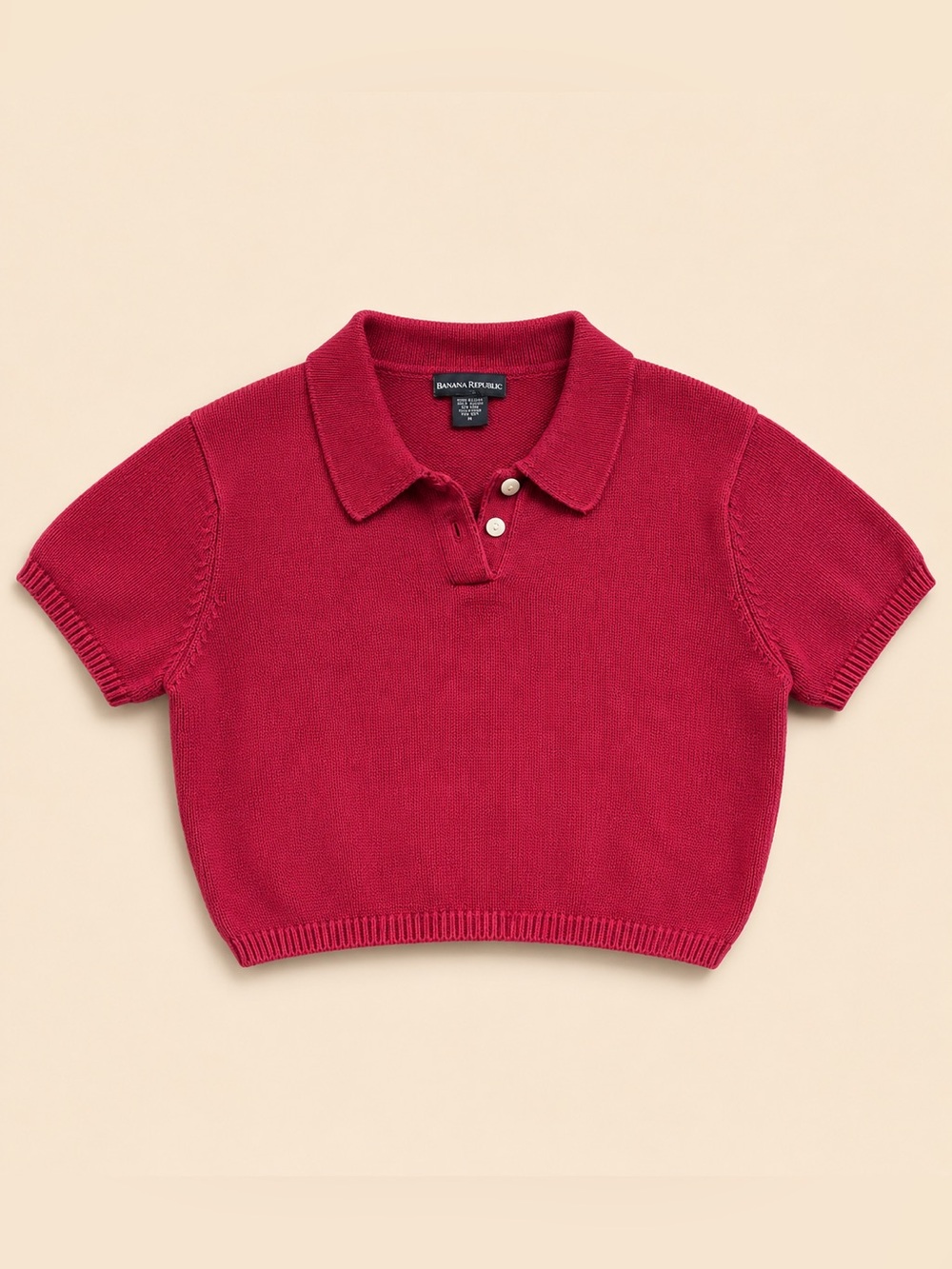 Banana Republic Knit Collared Crop Top